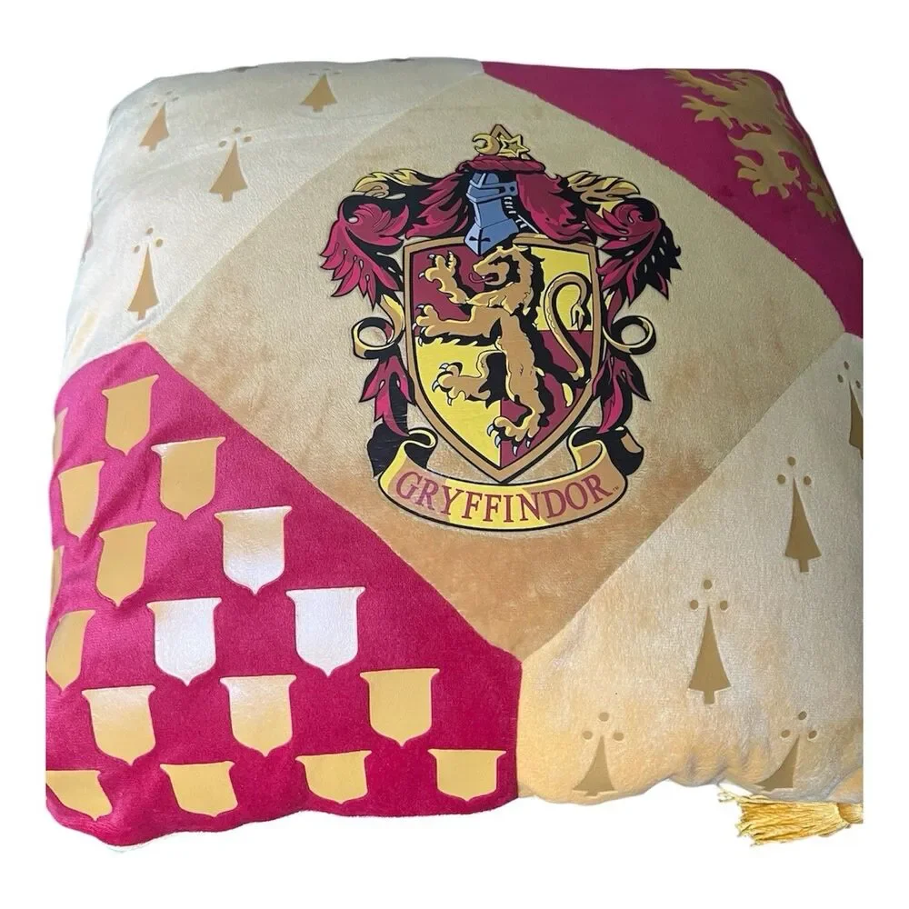 Vintage Harry Potter Gryffindor Pillow Universal Studios Orlando Yellow Red
